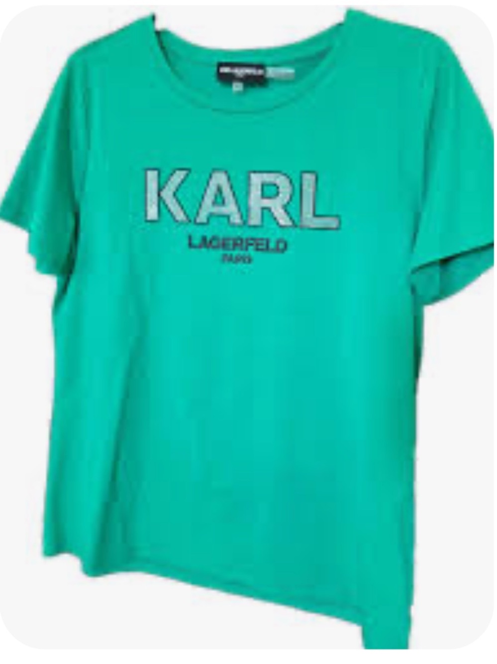 Karl Lagerfeld Green Logo Short-Sleeve Tee